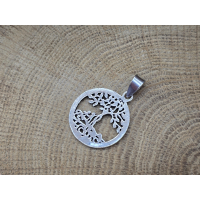 Echt zilveren hanger levensboom